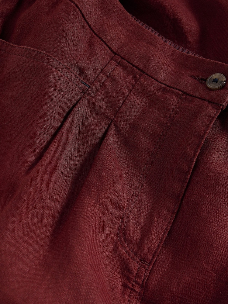 White Stuff Red Rowena 100% Linen Trousers - Image 6 of 6