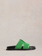 White Stuff Green Ziggy Slider Footbed Sandals - Image 1 of 4