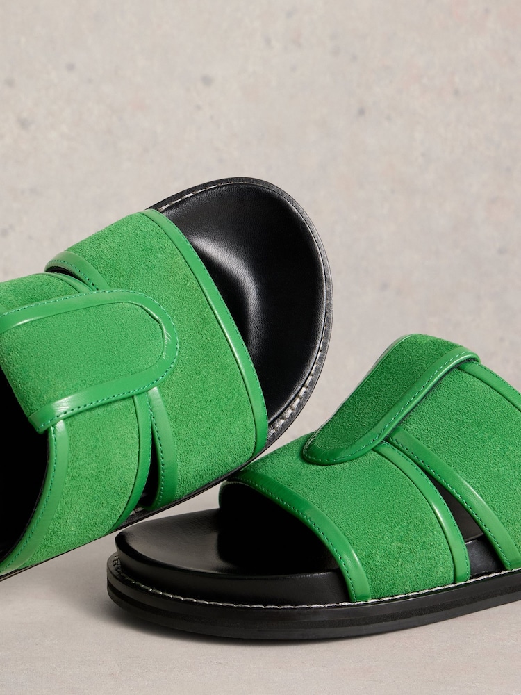White Stuff Green Ziggy Slider Footbed Sandals - Image 4 of 4
