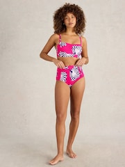 White Stuff Pink Suki High Waist Bikini Bottoms - Image 2 of 6