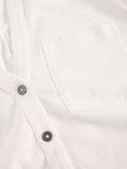 White Stuff White 100% Cotton Annie Emb Longline Shirt - Image 6 of 6