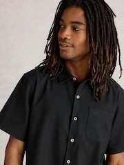White Stuff Black Ely Linen Cotton Shirt - Image 4 of 6