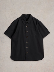 White Stuff Black Ely Linen Cotton Shirt - Image 5 of 6