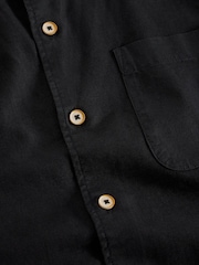 White Stuff Black Ely Linen Cotton Shirt - Image 6 of 6