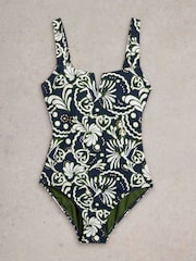 White Stuff Blue Gabrielle Swimsuit - Image 5 of 6