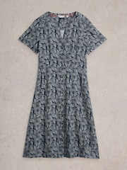 White Stuff Blue Linen Dress - Image 5 of 6
