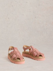 White Stuff Pink Chunky Fisherman Sandals - Image 1 of 4