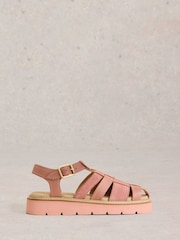 White Stuff Pink Chunky Fisherman Sandals - Image 3 of 4