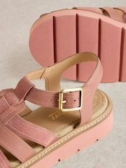 White Stuff Pink Chunky Fisherman Sandals - Image 4 of 4