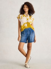 White Stuff Blue Mollie Combat Denim Shorts - Image 2 of 6