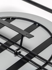 CROYDEX Black Furzton Round Mirror with Shelf - Image 4 of 4