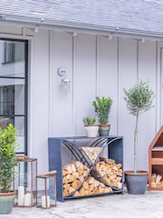 Ivyline Zinc Garden X Shape Log Storage - Image 1 of 1