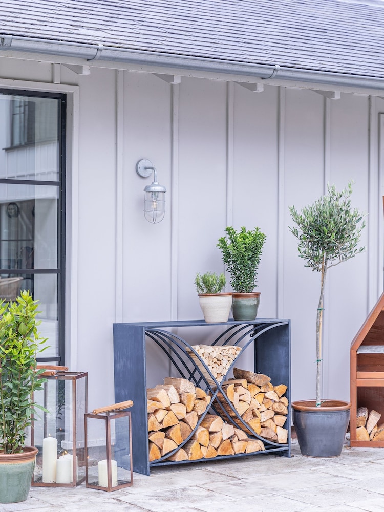 Ivyline Zinc Garden X Shape Log Storage - Image 1 of 1