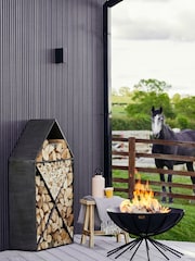 Ivyline Zinc House Sculptural Garden Log Storage - Image 1 of 4