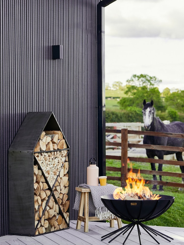 Ivyline Zinc House Sculptural Garden Log Storage - Image 1 of 4
