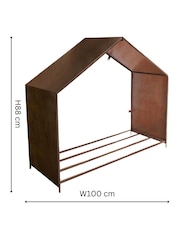 Ivyline Rust Garden House Log Storage - Image 4 of 4