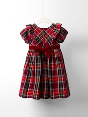 JoJo Maman Bébé Red Party Dress With Frill - Image 2 of 4