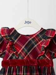 JoJo Maman Bébé Red Party Dress With Frill - Image 3 of 4