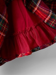 JoJo Maman Bébé Red Party Dress With Frill - Image 4 of 4
