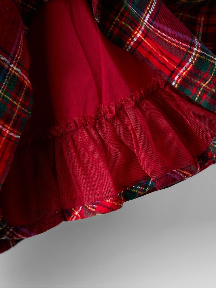 JoJo Maman Bébé Red Party Dress With Frill - Image 4 of 4