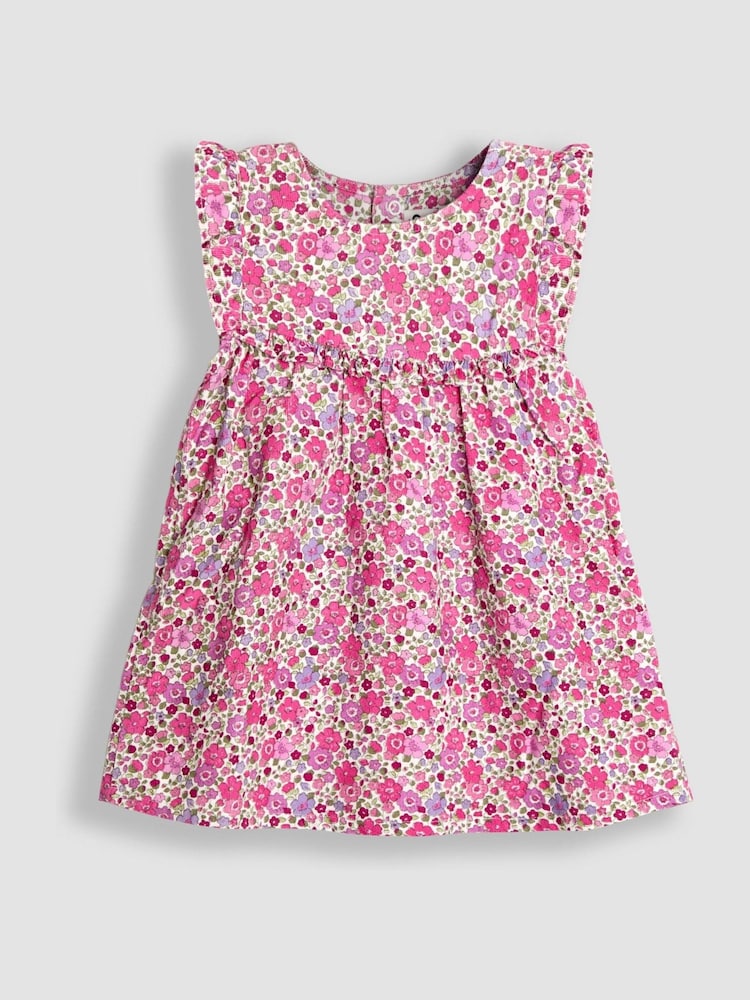 JoJo Maman Bébé Pink Floral Cord Dress & Body Set - Image 2 of 6