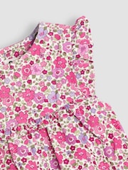 JoJo Maman Bébé Pink Floral Cord Dress & Body Set - Image 6 of 6