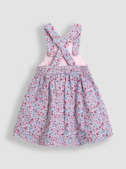 JoJo Maman Bébé Cream Ditsy Floral Cord Pinafore Dress & Top Set - Image 3 of 5