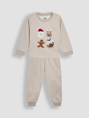 Natur/Braun - Jojo Maman Bébé Weihnachtssocken 3 Packung - Bild 1 von 6