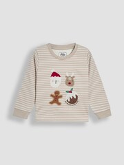 Natur/Braun - Jojo Maman Bébé Weihnachtssocken 3 Packung - Bild 2 von 6