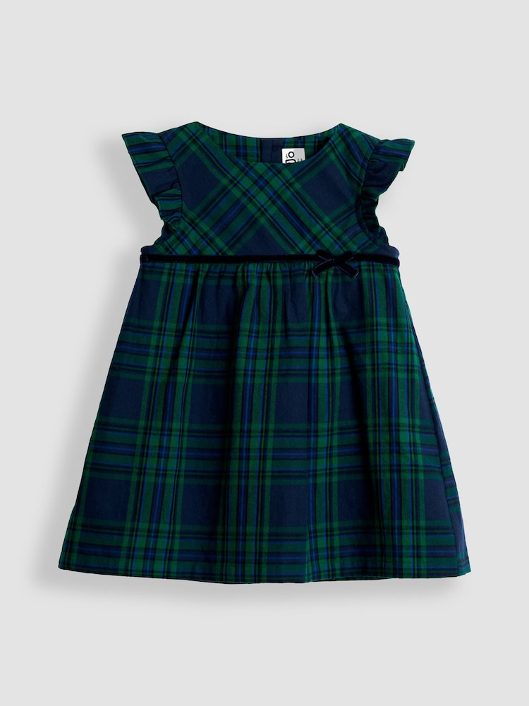 JoJo Maman Bébé Green Tartan Baby Dress & Body Set - Image 2 of 5