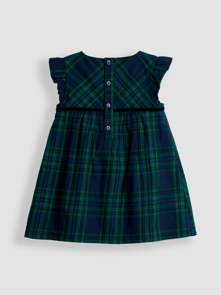 blue and green tartan dress Teardrop Dress main image 1