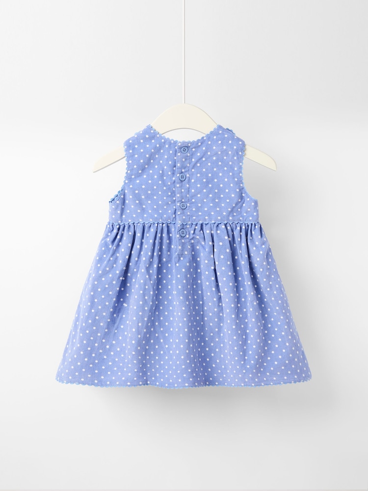 JoJo Maman Bébé Blue Appliqué Cord Dress and Top Set - Image 2 of 4