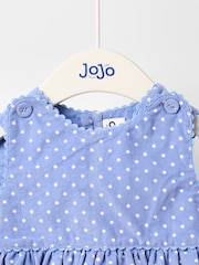 JoJo Maman Bébé Blue Appliqué Cord Dress and Top Set - Image 3 of 4