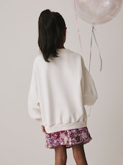 Ecru Bow Sequin Sweatshirt (3-16yrs) - Image 2 of 4