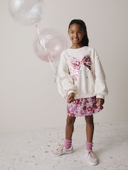 Ecru Bow Sequin Sweatshirt (3-16yrs) - Image 3 of 4