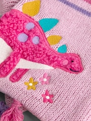 JoJo Maman Bébé Pink Dino Scarf - Image 4 of 5