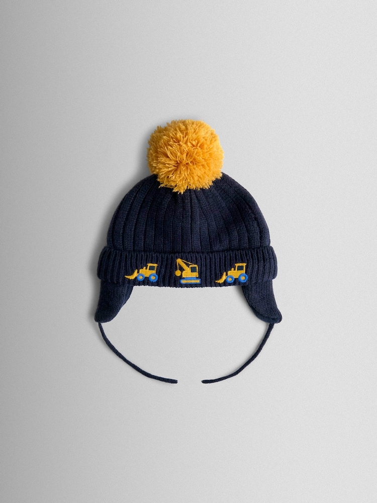JoJo Maman Bébé Navy Digger Appliqué Hat - Image 1 of 3