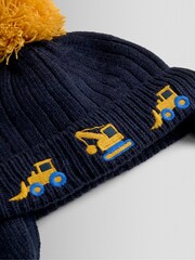 JoJo Maman Bébé Navy Digger Appliqué Hat - Image 2 of 3