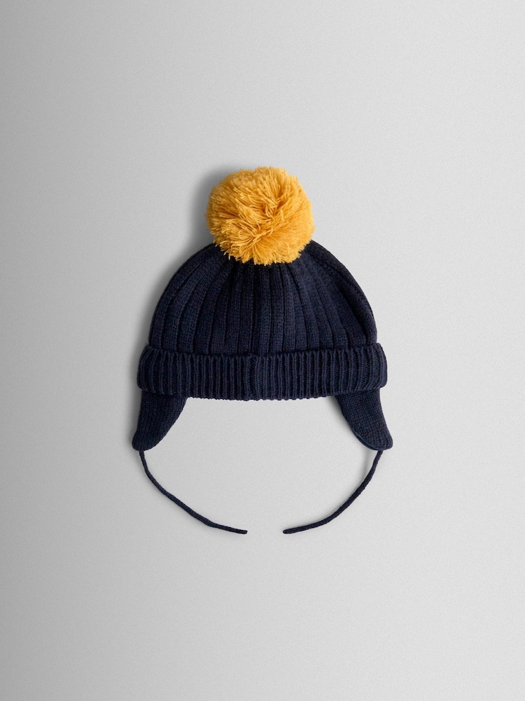 JoJo Maman Bébé Navy Digger Appliqué Hat - Image 3 of 3