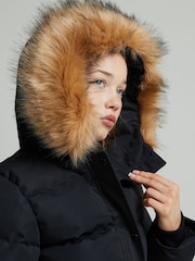 Zavetti Canada Girls Fiorella Puffer Parka Black Jacket - Imagen 5 de 6
