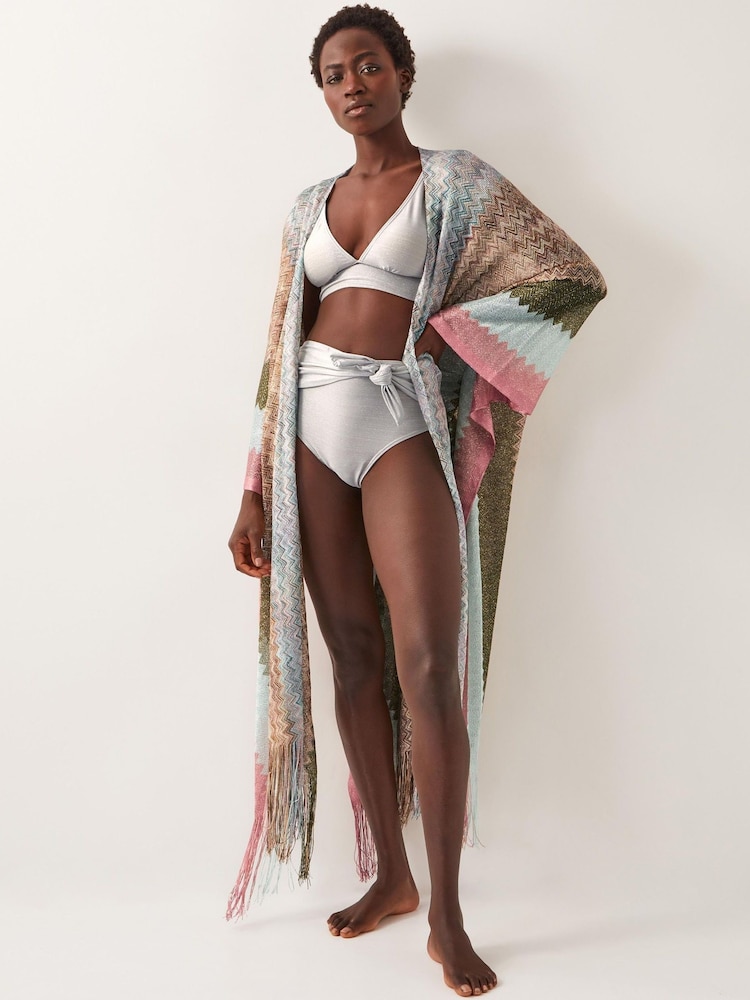 Monsoon Pink Ava Zigzag Stripe Beach Cover-Up - Image 2 of 4