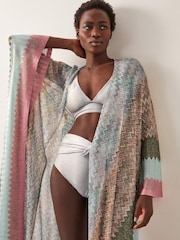 Monsoon Pink Ava Zigzag Stripe Beach Cover-Up - Image 3 of 4