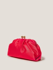 Monsoon Red Rhian Satin Clutch Bag - Image 2 of 4
