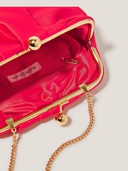 Monsoon Red Rhian Satin Clutch Bag - Image 4 of 4