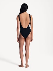 Hunza G Black Square Neck Crinkle Swimsuit - Image 2 of 5
