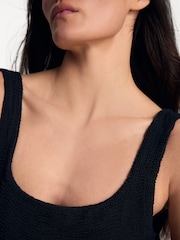 Hunza G Black Square Neck Crinkle Swimsuit - Image 4 of 5