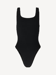 Hunza G Black Square Neck Crinkle Swimsuit - Image 5 of 5