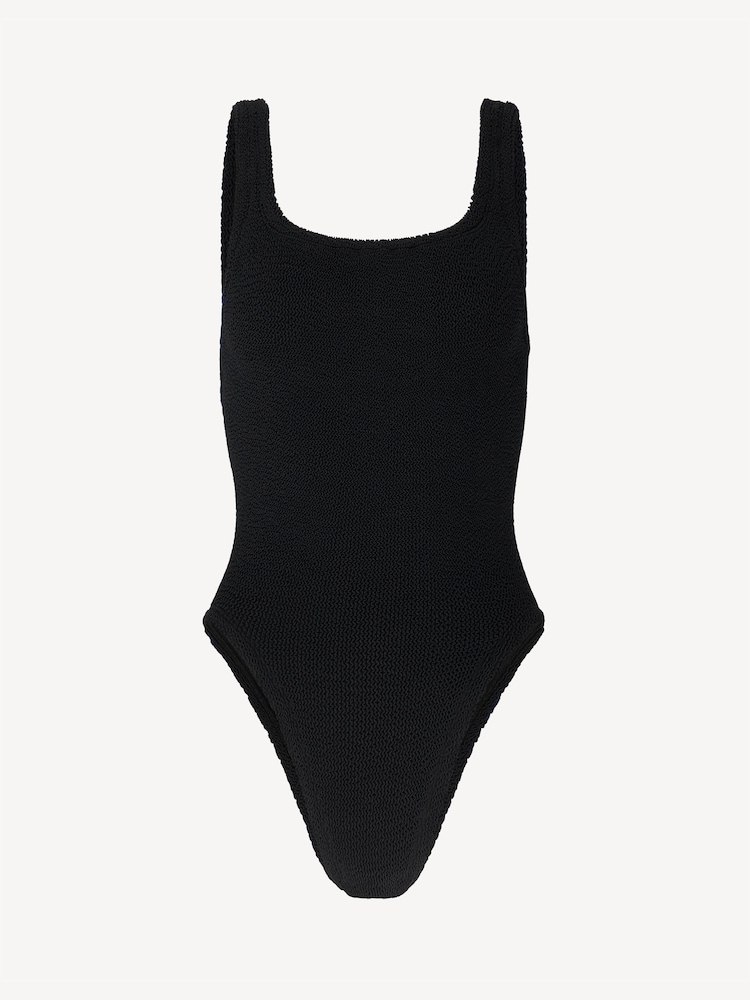 Hunza G Black Square Neck Crinkle Swimsuit - Image 5 of 5