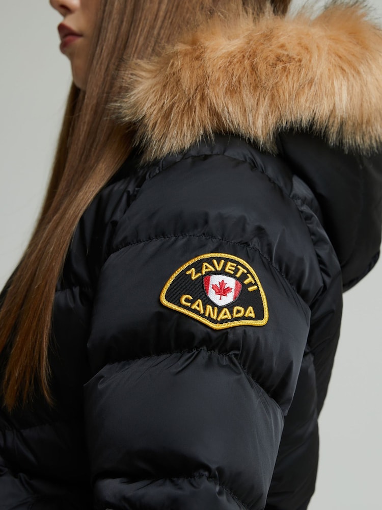 Zavetti Canada Girls Alessia Short Black Puffer Jacket - Image 6 of 6 Zavetti Canada Girls Alessia Short Black Puffer Jacket - Image 6 of 6