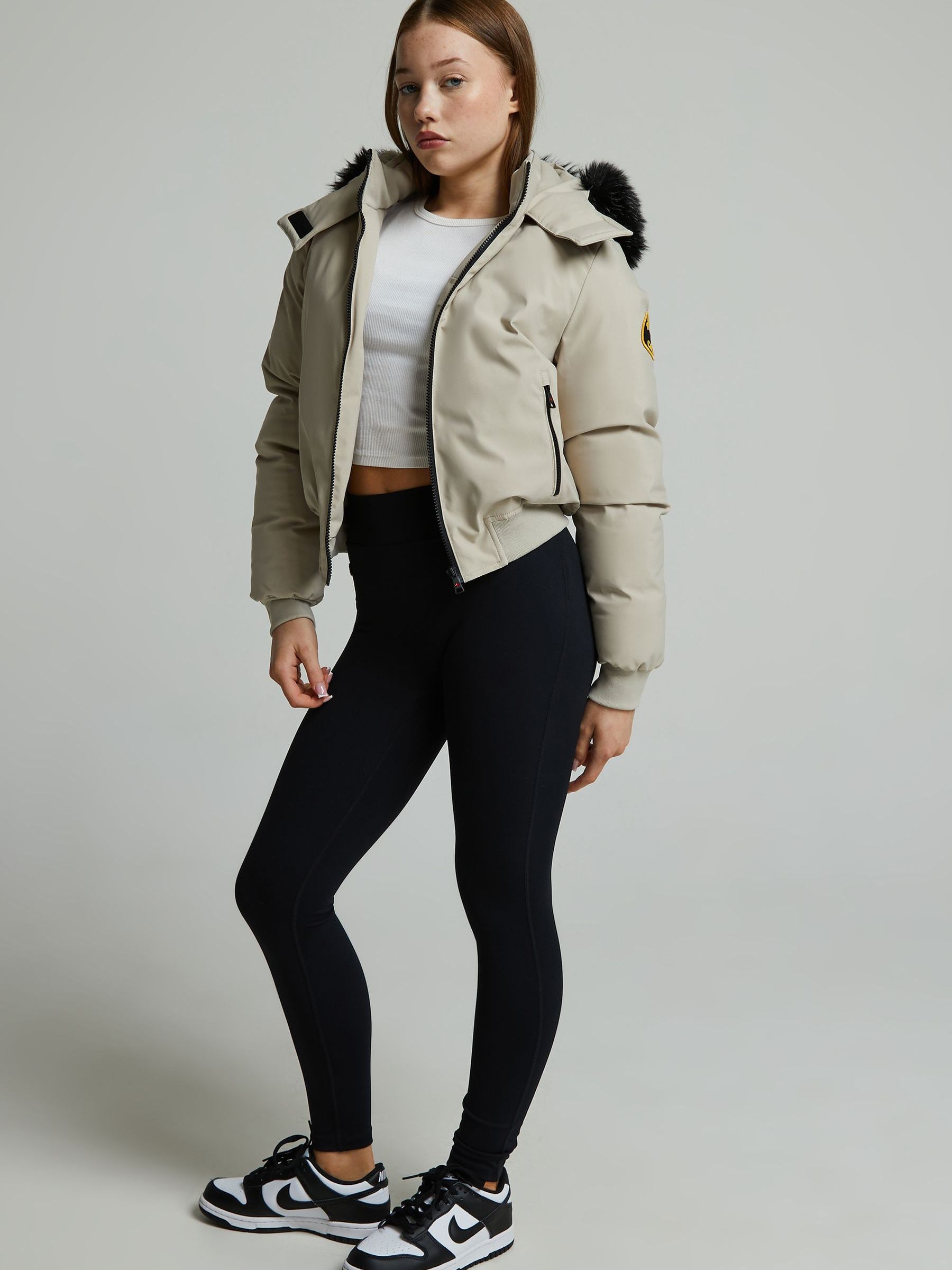 Buy Zavetti Canada Cream Arabella Hooded Bomber Jacket from Next USA